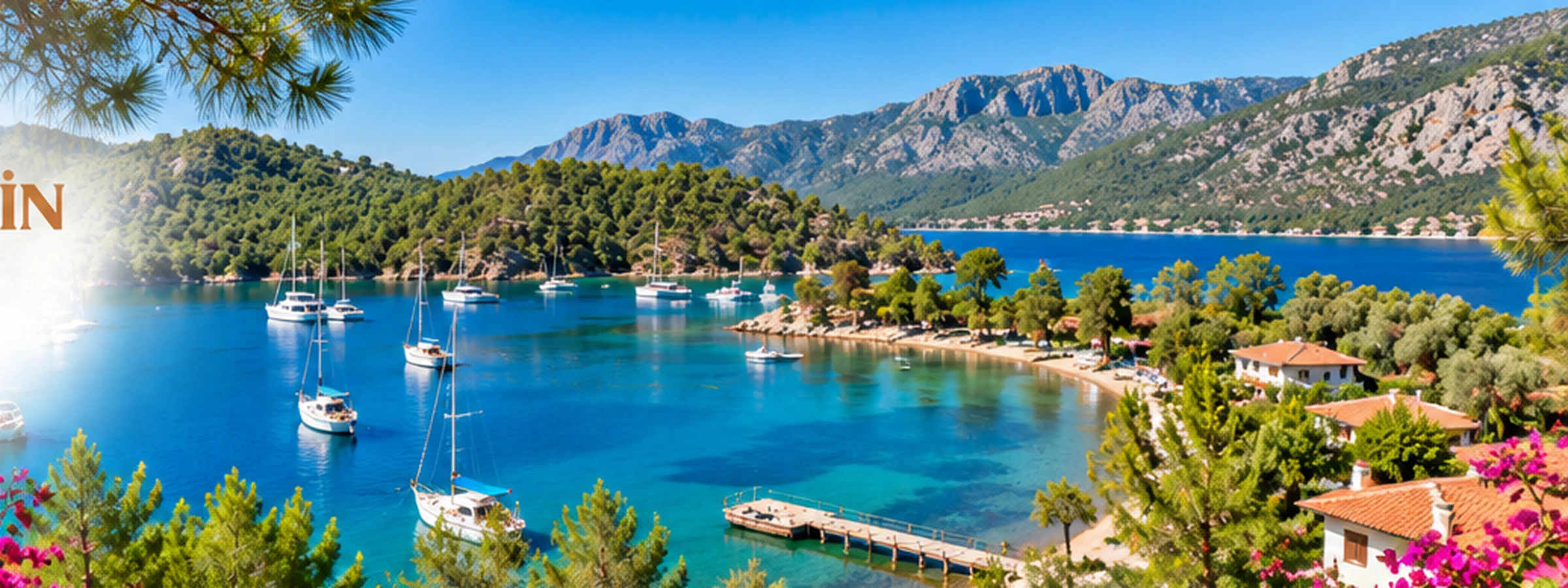 Orhaniye Muğla Marmaris koy ve deniz manzarası